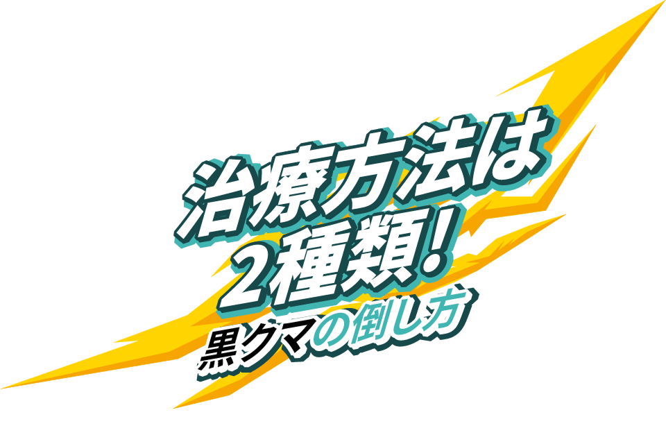 治療方法は2種類！黒クマの倒し方