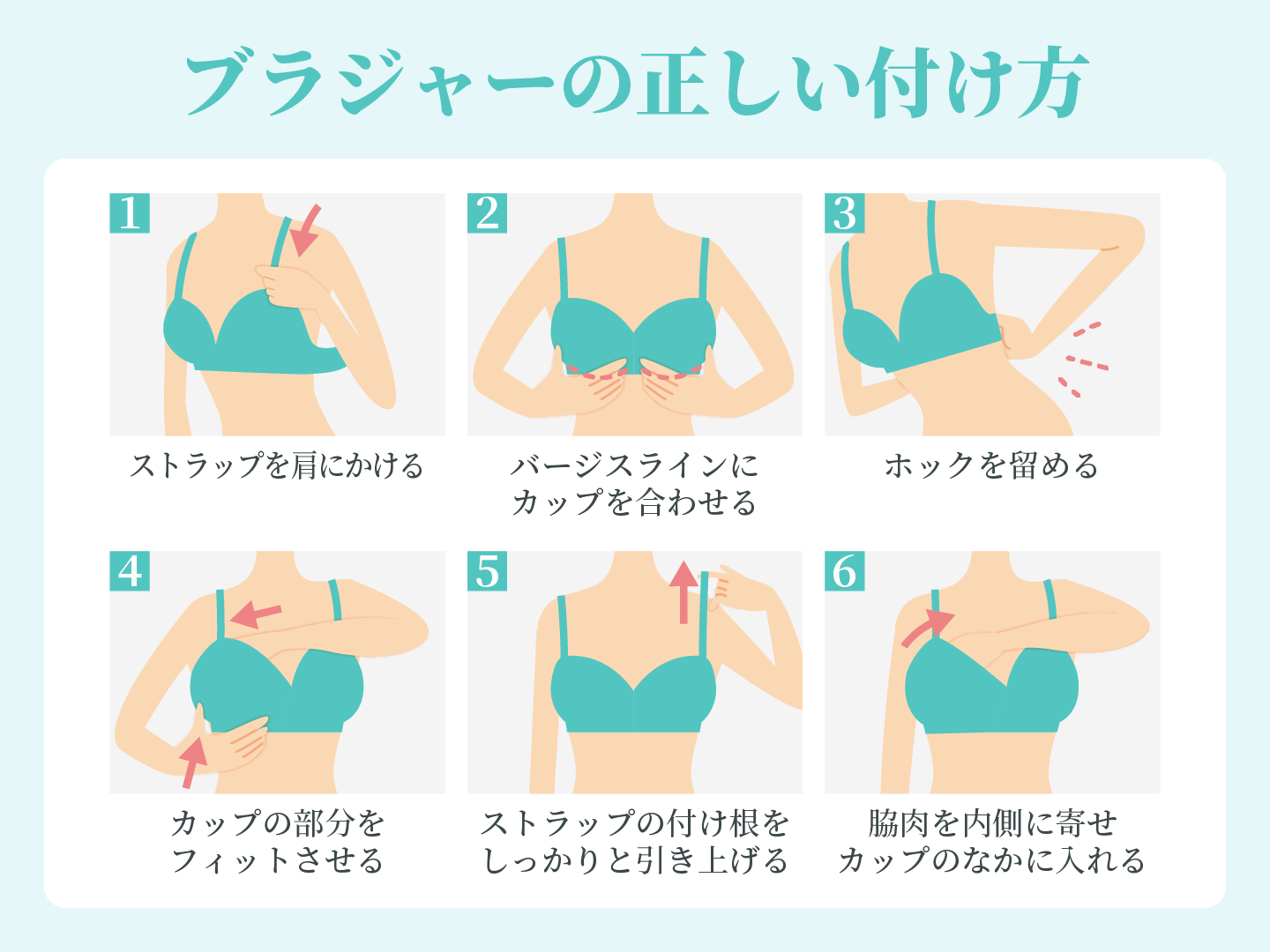 ブラジャーの正しい付け方