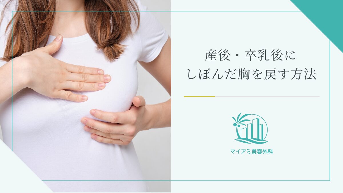 産後・卒乳後にしぼんだ胸を戻す方法