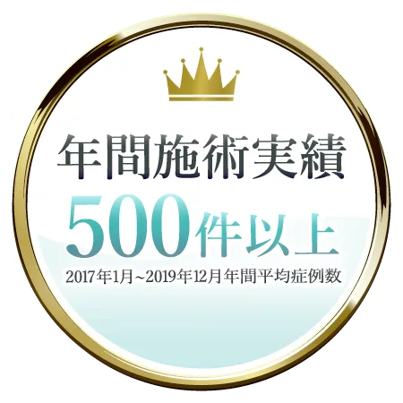 年間施術実績500件以上